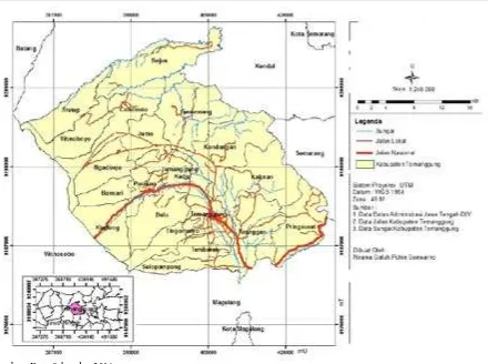 Gambar 1. Peta Administrasi Kabupaten Temanggung