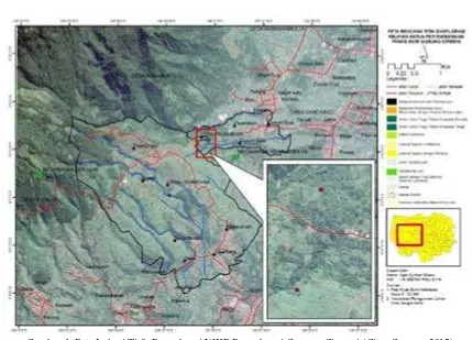Gambar 1. Peta Lokasi Titik Panas bumi WKP Panas bumi Gunung Ciremai (Citra Geoeye, 2015)