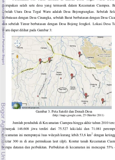 Gambar 3. Peta Satelit dan Denah Desa 