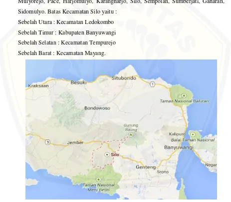 Gambar 2.1 Peta Lokasi Penelitian di Kecamatan Silo (Sumber : maps.google.com, 2014 ) 