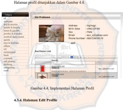 Gambar 4.4. Implementasi Halaman Profil 
