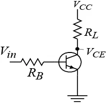 Gambar 2.6 Transistor sebagai saklar.