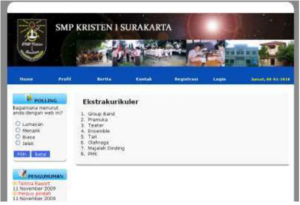 Gambar 4.13 Halaman Staf Guru 