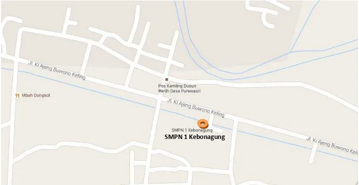 Gambar 4.1 Peta Lokasi SMP N 1 Kebonagung 