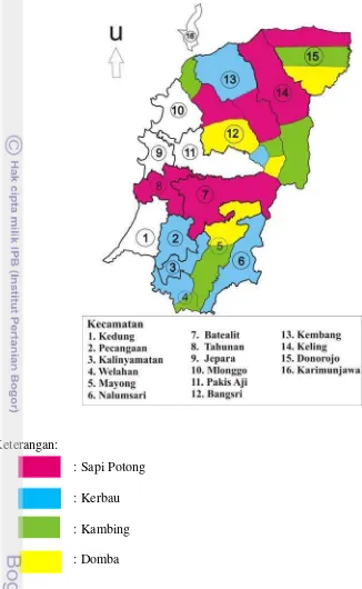 Gambar 6. Wilayah yang Memiliki Potensi Ternak Ruminansia yang Tinggi  
