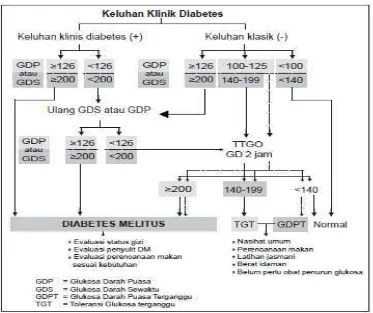 Gambar 2.2. Langkah-langkah diagnostik DM  dan toleransi glukosa terganggu  