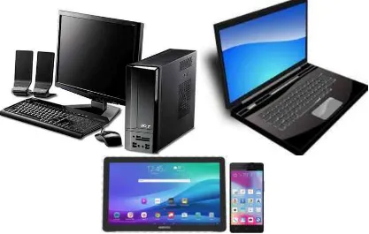 Gambar 4. Perangkat TIK desktop, laptop, tablet, smartphone 