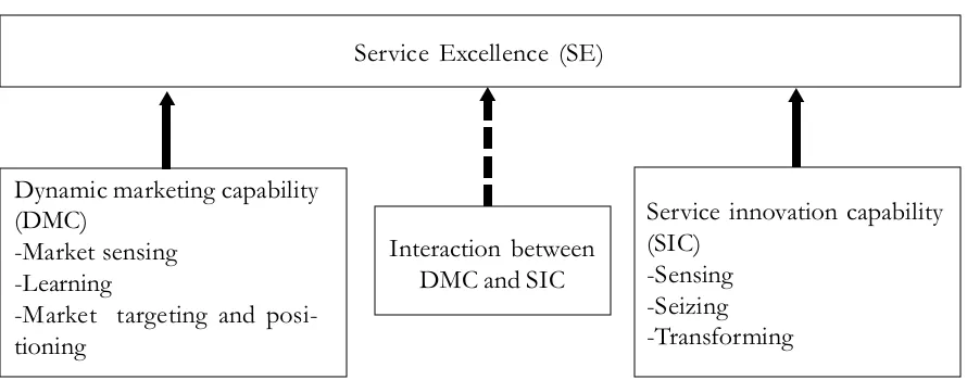 Figure 1. Conceptual Framework for DMC, SIC, Interaction DMC and SIC, and SE