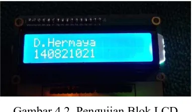 Gambar.4.2. Pengujian Blok LCD 