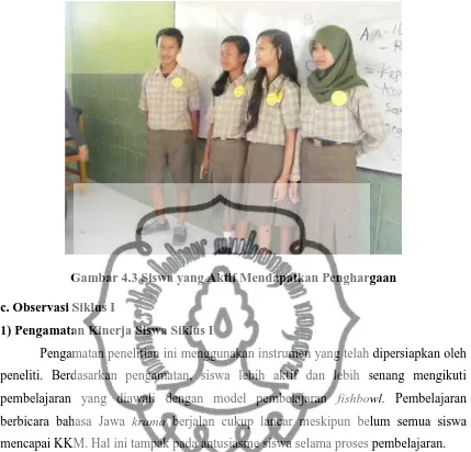 Gambar 4.3 Siswa yang Aktif Mendapatkan Penghargaan