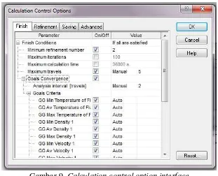 Gambar 9. Calculation control option interface. 