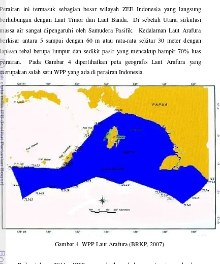 Gambar 4  WPP Laut Arafura (BRKP, 2007) 