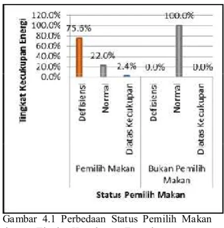 Gambar 4.1 Perbedaan Status Pemilih Makan 