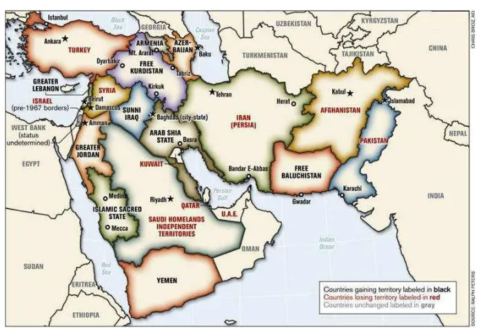 Gambar 2 Peta Negara yang tergolong kedalam Greater Middle East 