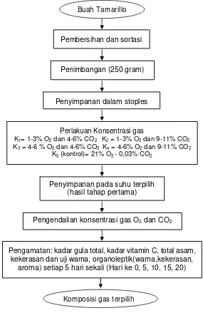 Gambar 3  Diagram alir penentuan komposisi gas O2 dan CO2 (Tahap 2). 