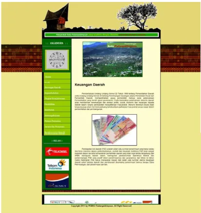 Gambar 5.3 Tampilan Halaman Keuangan Daerah 