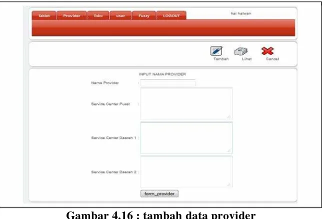 Gambar 4.17 : edit data provider