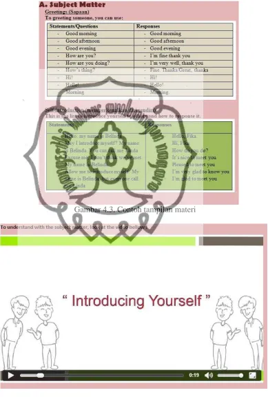 Gambar 4.3. Contoh tampilan materi  