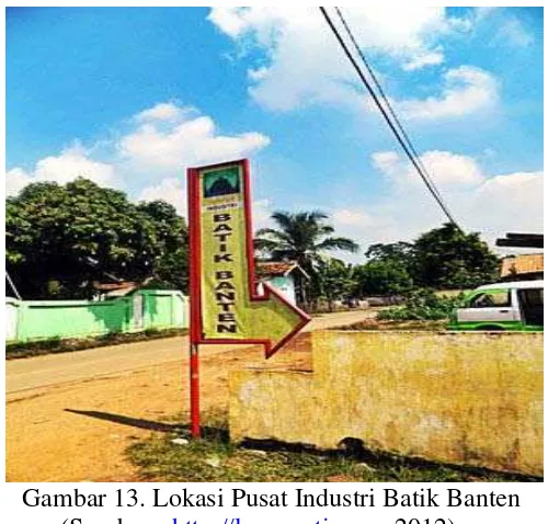 Gambar 13. Lokasi Pusat Industri Batik Banten 