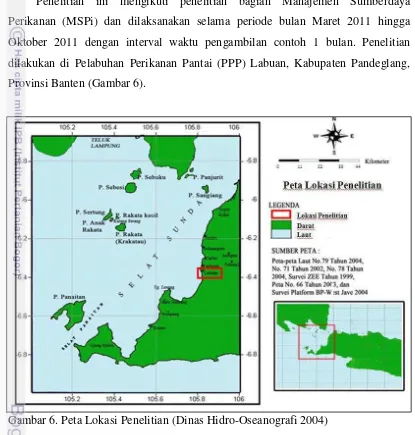 Gambar 6. Peta Lokasi Penelitian (Dinas Hidro-Oseanografi 2004) 