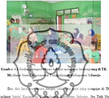 Gambar 4.1 Gedung tempat proses belajar mengajar berlangsung di TK 