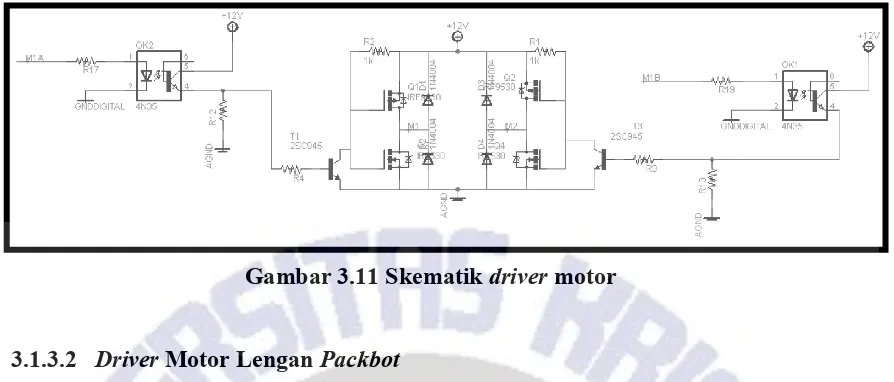 Gambar 3.12 Skematik driver motor lengan packbot 