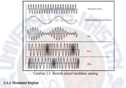 Gambar 2.1. Bentuk sinyal modulasi analog 