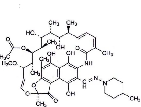 Gambar 2.1 Struktur Rifampisin 