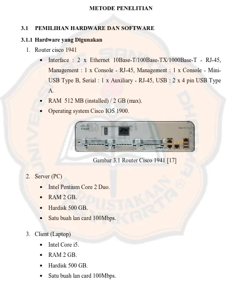 Gambar 3.1 Router Cisco 1941 [17] 