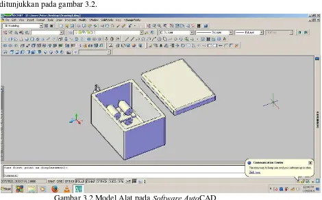 Gambar 3.2 Model Alat pada Software AutoCAD 