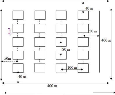 Gambar 1. Penempatan petak ukur secara sistematik.  