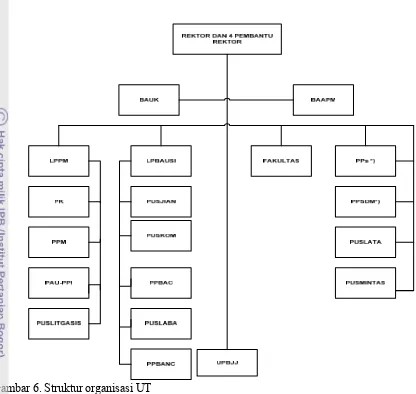 Gambar 6. Struktur organisasi UT 