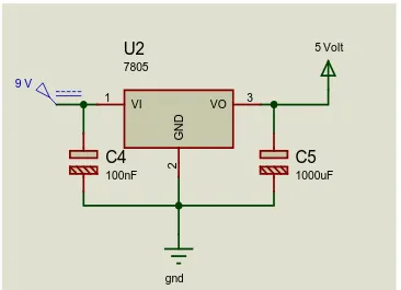 Gambar 3.2.Rangkaian Skematik Power Supply 5 Volt 