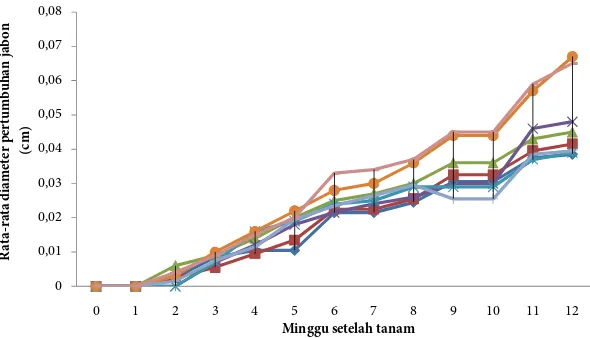 Gambar 3 Rata-rata biomassa semai jabon umur 12 MST.