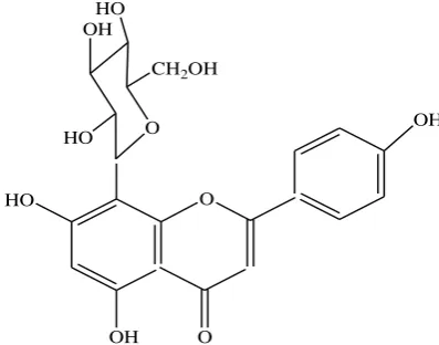 Gambar 2.3 Flavonoid-C-Glikosida (Markam, 1988) 