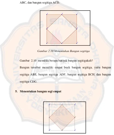 Gambar  2.10  memiliki berapa banyak bangun segitigakah? 