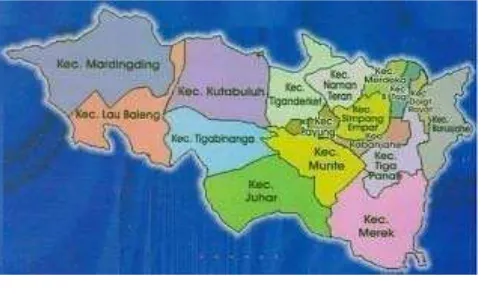 Gambar: Peta Kabupaten Karo 