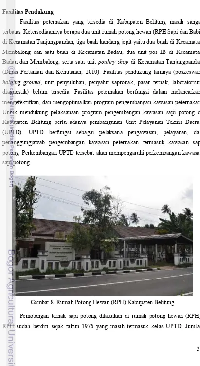 Gambar 8. Rumah Potong Hewan (RPH) Kabupaten Belitung