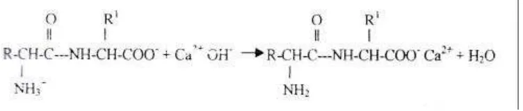 Gambar 1  Reaksi pembentukan garam kalsium karboksilat 