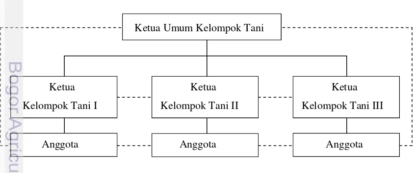 Gambar 7 Struktur kelompok tani sutera di Kecamatan Sukanagara. 