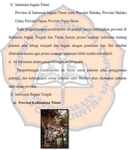 Gambar 2.1 Pakaian Adat Provinsi Kalimantan Timur 