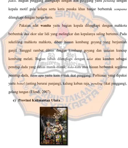 Gambar 2.3  Pakaian Adat Provinsi Kalimantan UtaraSumber : alfiyah.it.student.pens.ac.id  