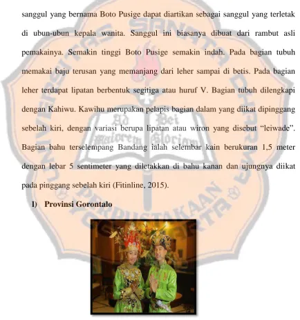 Gambar 2.12 Pakaian Adat Provinsi Gorontalo 