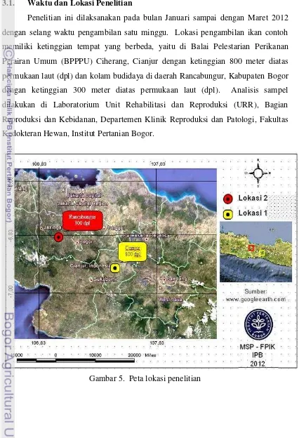 Gambar 5.  Peta lokasi penelitian 