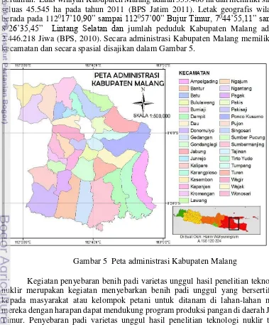 Gambar 5  Peta administrasi Kabupaten Malang 