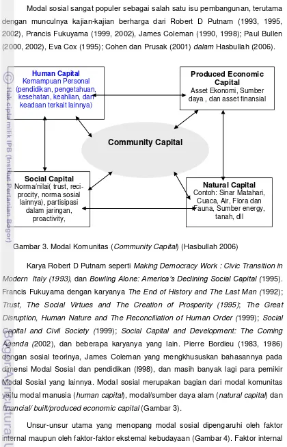 Gambar 3. Modal Komunitas ( Community Capital) (Hasbullah 2006) 