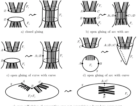 Figure 1. The different cases of gluing.