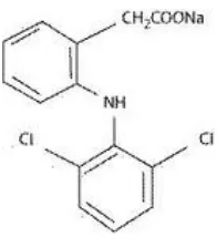 Gambar 1. Struktur Kimia Na-diklofenak (Takahashi et al., 2001) 