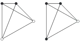Figure 16. Two types of tetrahedra: AAEE and AAAE.