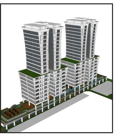 Gambar 5.9 Blok massa bagunan 